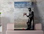 Wallity WY17 Banksy Lienzo Decorativo enmarcado 50 x 70 cm